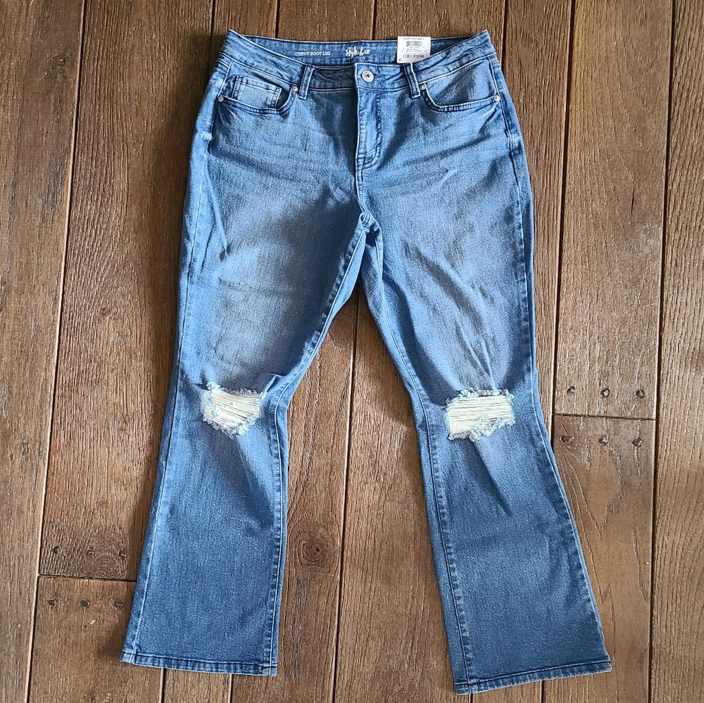 Style & Co Curvy Boot Leg Jeans
